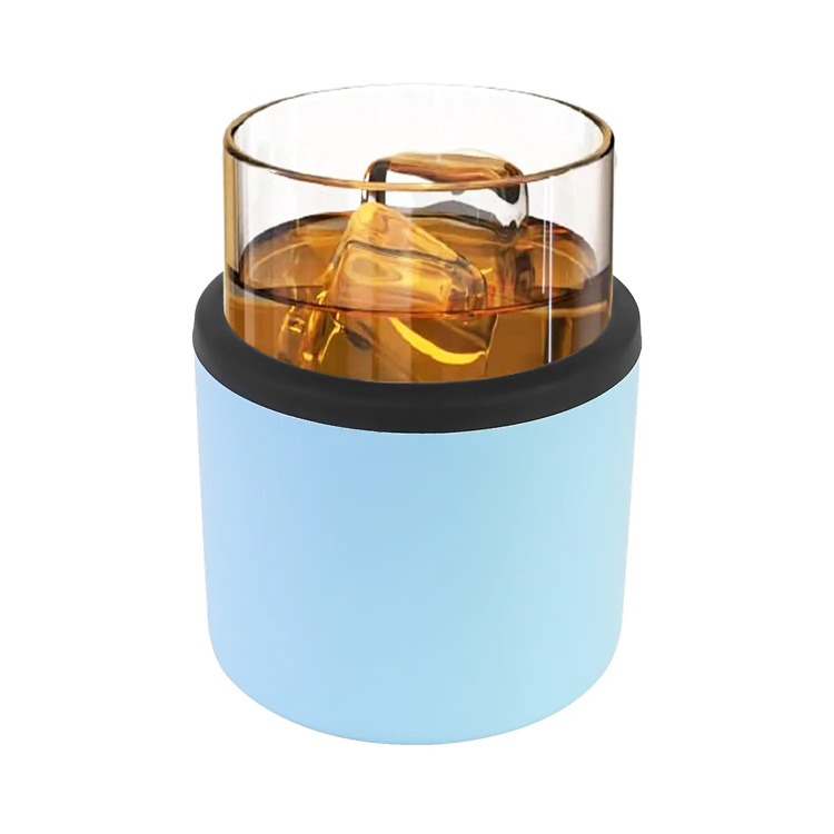 Vumor de whisky aislado de acero inoxidable de acero de acero de acero de madera de 11oz