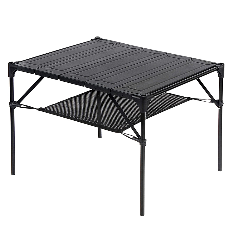 ¿De qué materiales están hechas de mesas plegables para acampar?