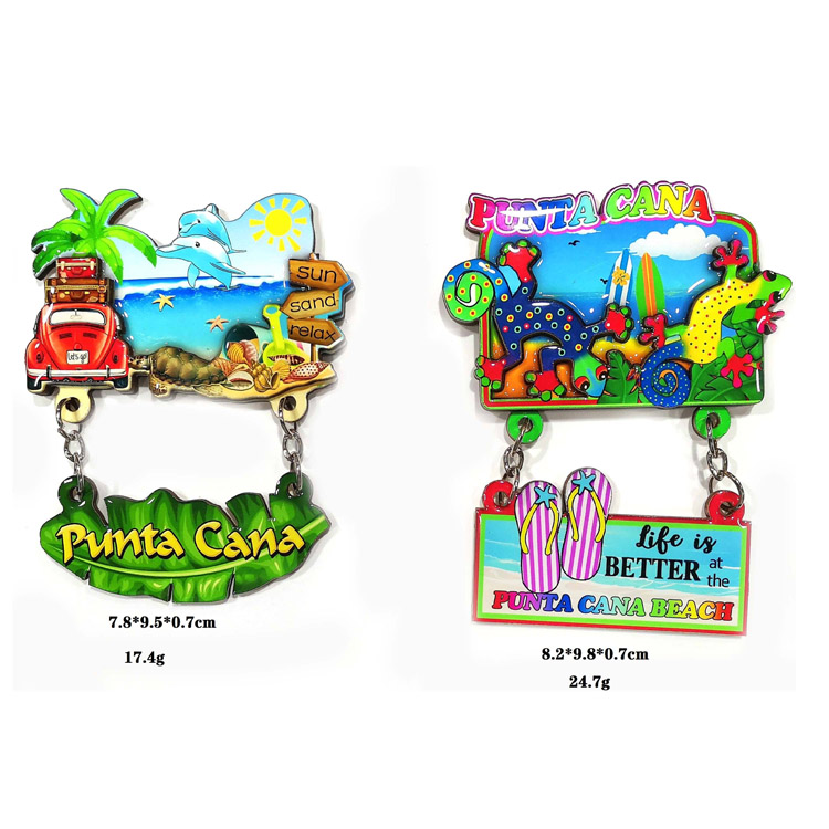 Imán de nevera de recuerdo de diseño mediterráneo personalizable en 3D