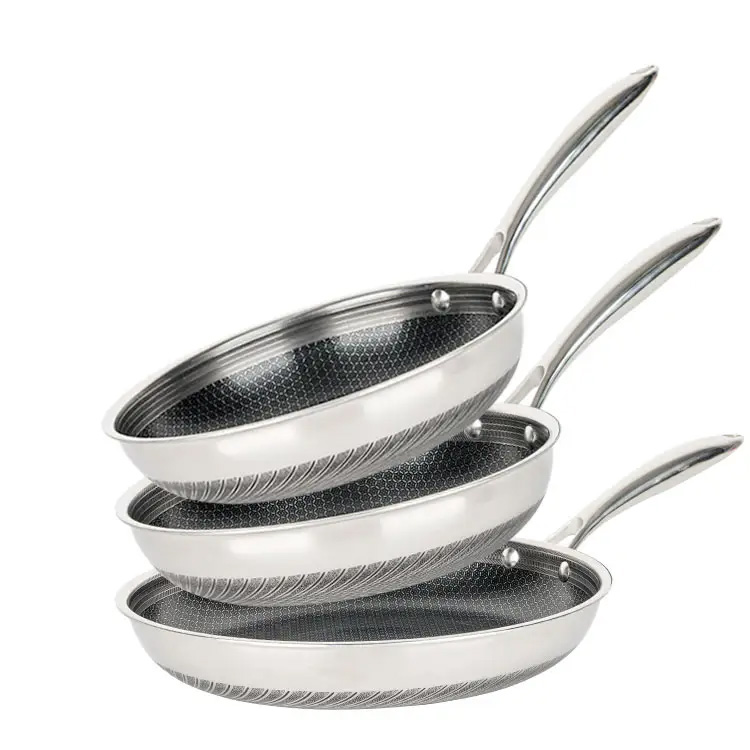 3 piezas de sartén de cocina de cocción de coches de cocina de panal