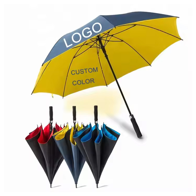 Umbrilla comercial con logotipo personalizado doble canope
