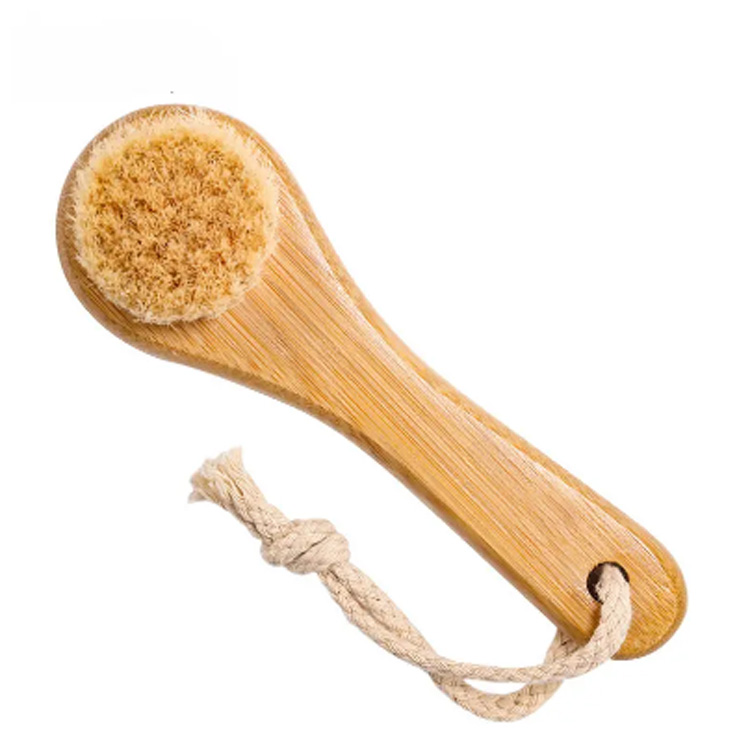 Cepillo de limpieza facial de mango de bambú clásico