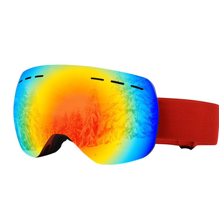Gafas de esquí con calefacción de color Gafas de seguridad antiniebla UV Snow Glass