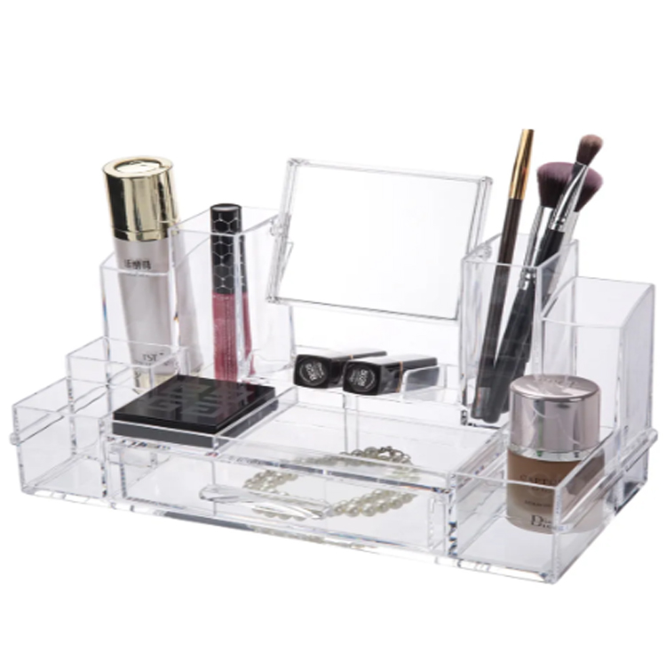 Cosméticos Organizador de maquillaje de cepillos de lápiz labial de plástico
