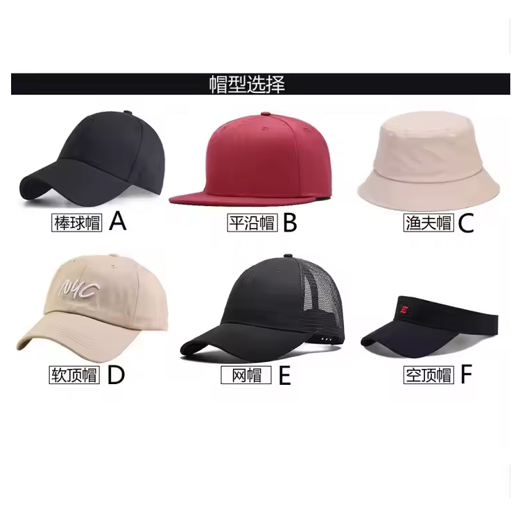 5 panel personalizado y 6 panel de camionero Tap Logotipo de gorra de béisbol