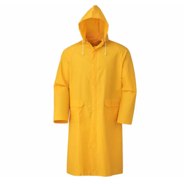 Capa de lluvia de servicio pesado personalizado PVC Poncho de lluvia impermeable