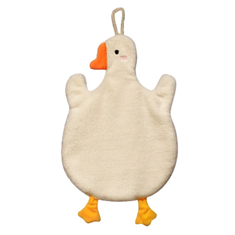 Logotipo personalizado Toalla de cisne colgante de pato blanco colgando