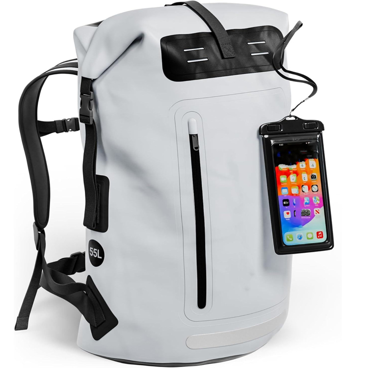 Bolsa seca con cierre enrollable resistente para exteriores personalizada