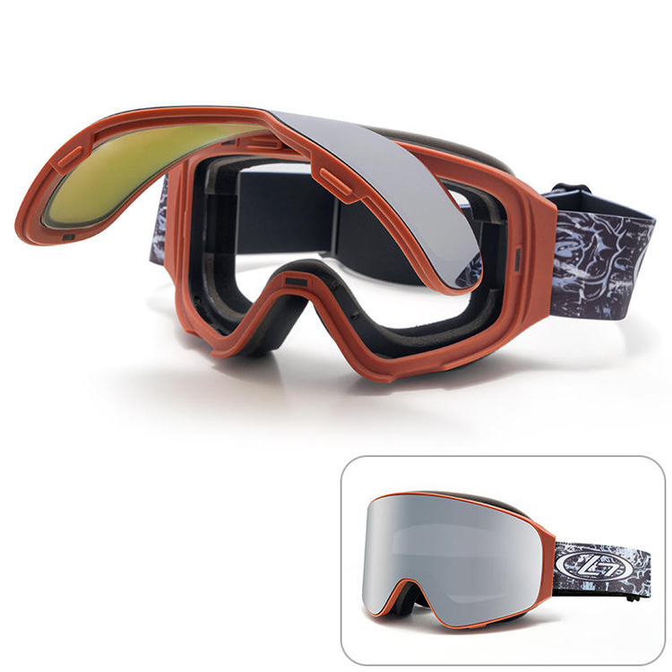 Gafas de snowboard UV400 a prueba de viento a prueba de polvo unisex personalizadas