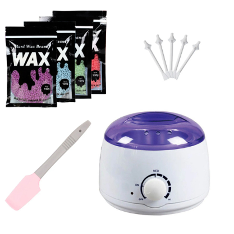 Kit de cera personalizado derretir rápidamente el juego de olla de cera calentadora de cabello