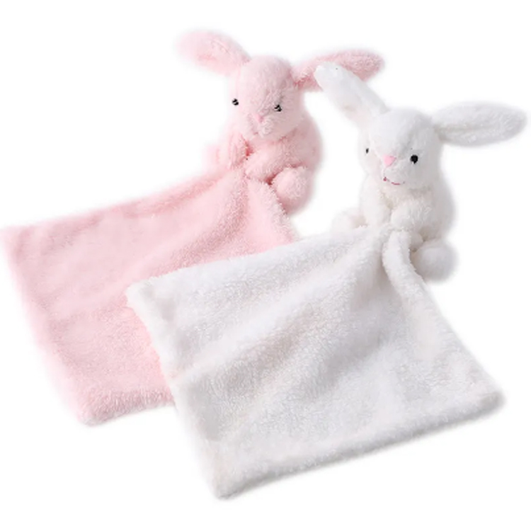 Lindos juguetes de muñecas de conejo lindos toalla para calmante de conejo