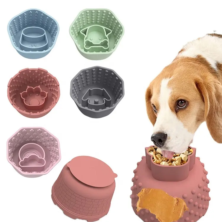Tazones para perros Pet de alta capacidad comiendo lento tazón de cubo de comida