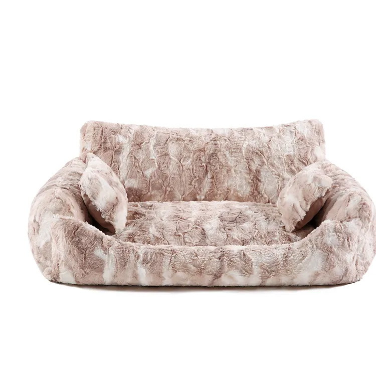 Cama de mascotas de doble cara con almohada sin deslizamiento Sofá para dormir