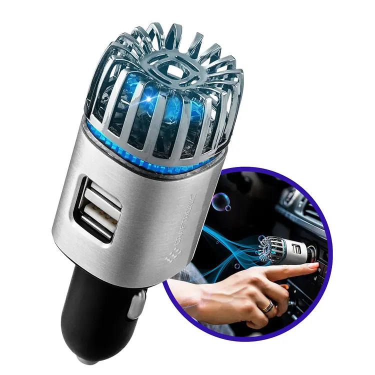 Ionizador del purificador de aire del coche del cargador USB dual