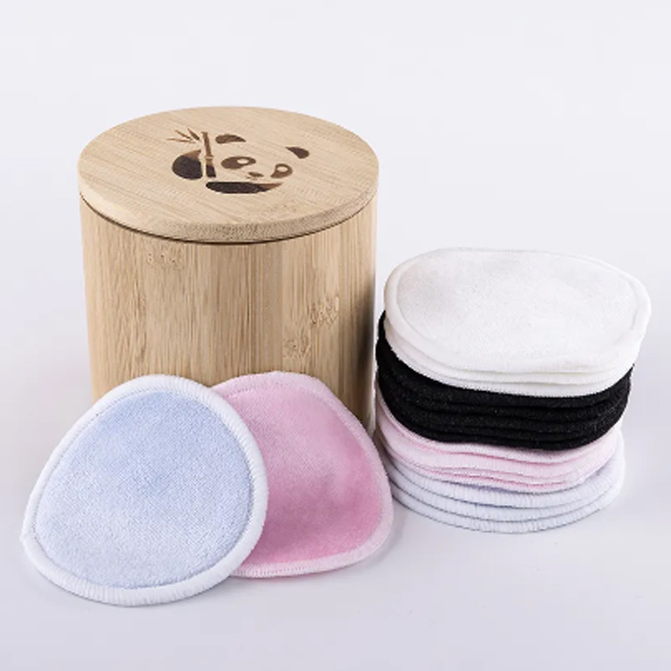 Almohadillas de maquillaje reutilizable de bambú ecológica