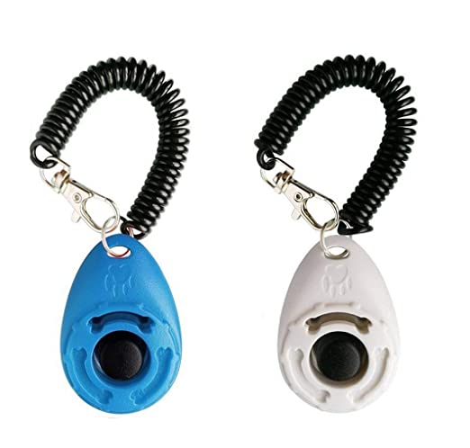 Clicker de entrenamiento eficaz para perros con correa para la muñeca