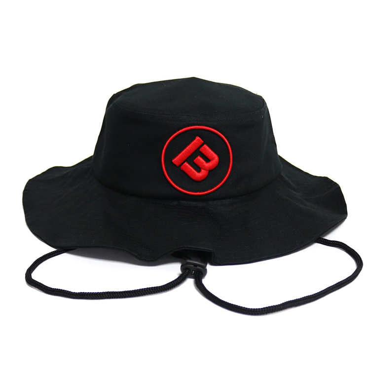 Sombrero de protección UV directo de fábrica Cuerda cortavientos de borde ancho