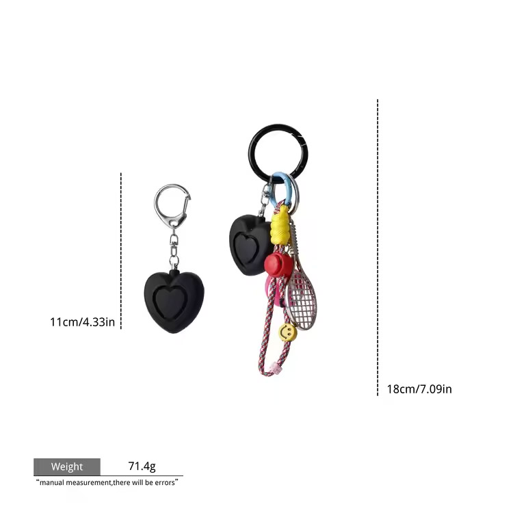 Encantos de bolsa funcional con llavero seguro estilo de alarma de pánico