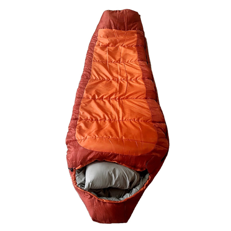 Venta caliente momia adulta saco de dormir con almohada para caminar