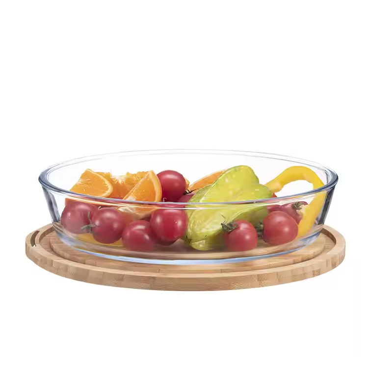 Bandeja para hornear bandeja para hornear con placa de vidrio de vidrio microondas