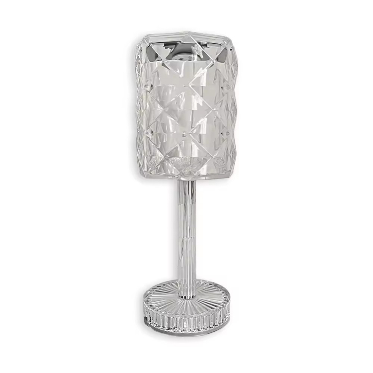 Lámpara de mesa de cristal inalámbrica recargable para restaurante moderno