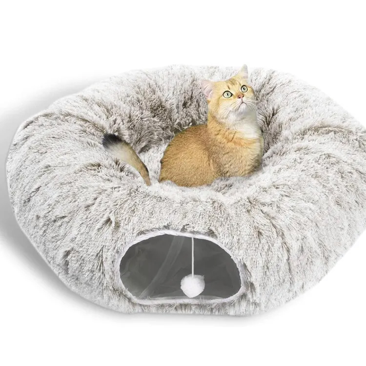 Túnel múltiple funcional con cama Túnel de gato de tubo de invierno