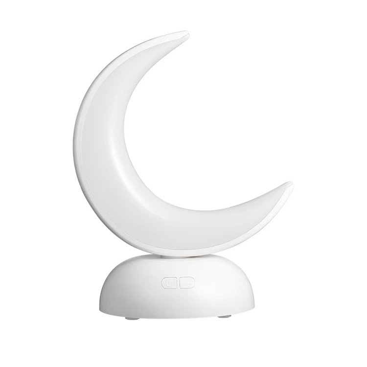 Luz nocturna LED Lámpara de mesa de luna bicolor blanca cálida