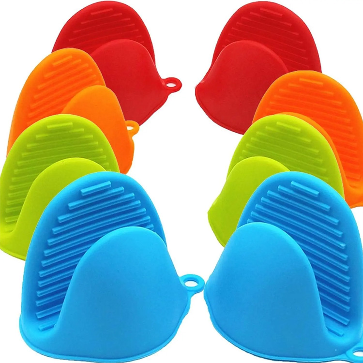 Guantes de guantes de la cocina de silicona de microondas sin hierro