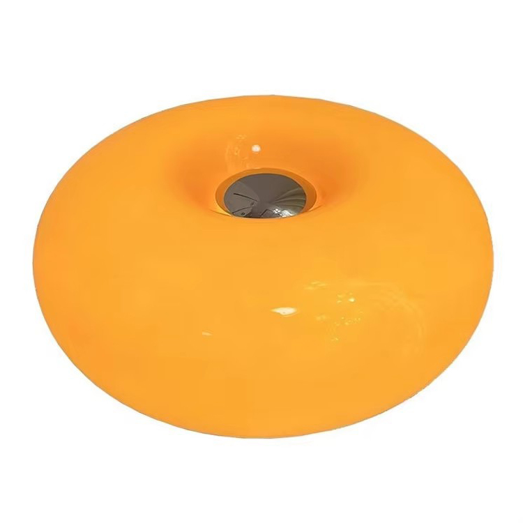 Lámpara nórdica Bauhaus Medieval Led Glass Donut Lámpara de mesa