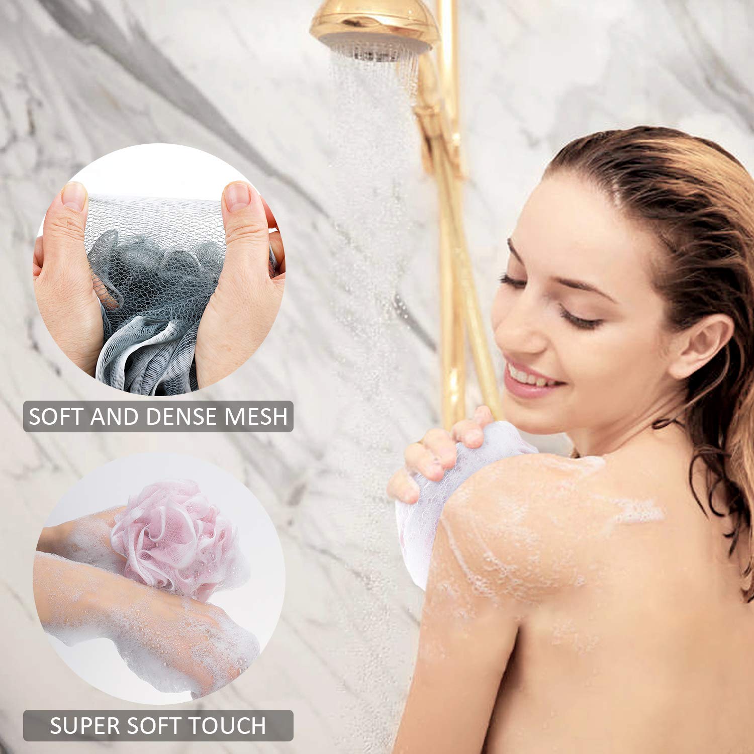 Perfect Mesh Body Scrubber Esponja de ducha Loofahs