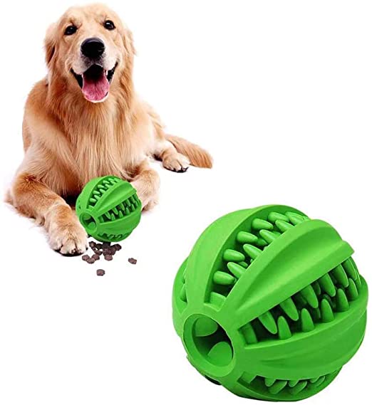 Pelota interactiva de goma para golosinas para perros