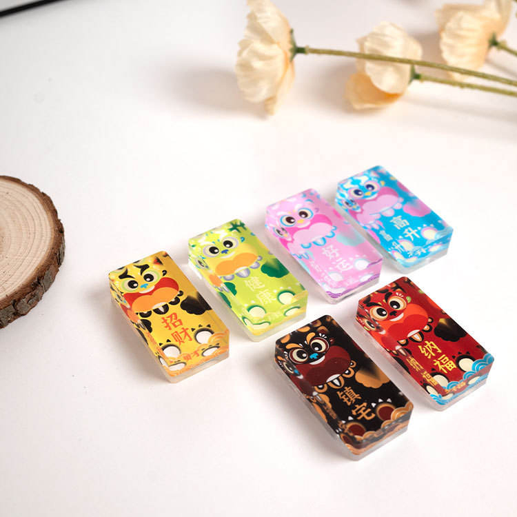 Etiqueta engomada del imán del refrigerador del ladrillo acrílico del imán suave