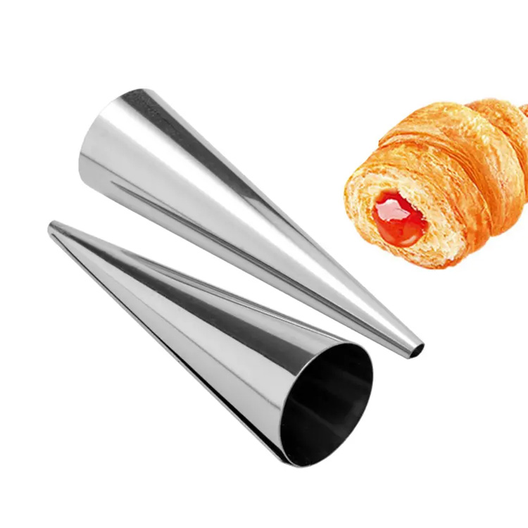 Conos de hornear de molde de cruasas de pan de acero inoxidable de acero inoxidable