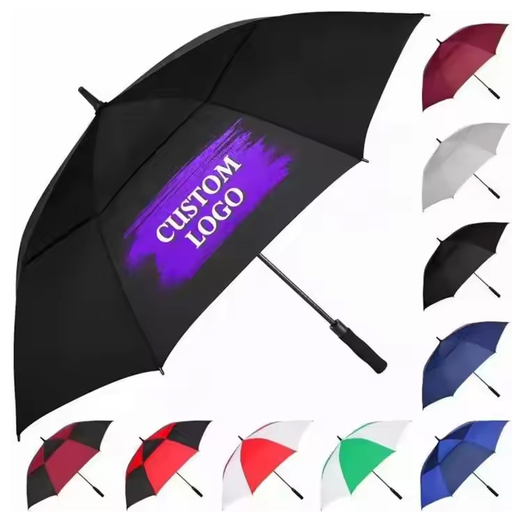 Proveedores regalos paraguas de golf personalizada de marca promocional