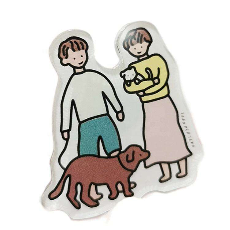 Etiquetas engomadas magnéticas del refrigerador de acrílico creativo de la transparencia