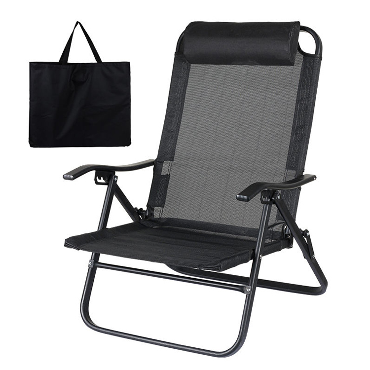 Silla de campamento de malla plegable plegable reclinable ultraligera