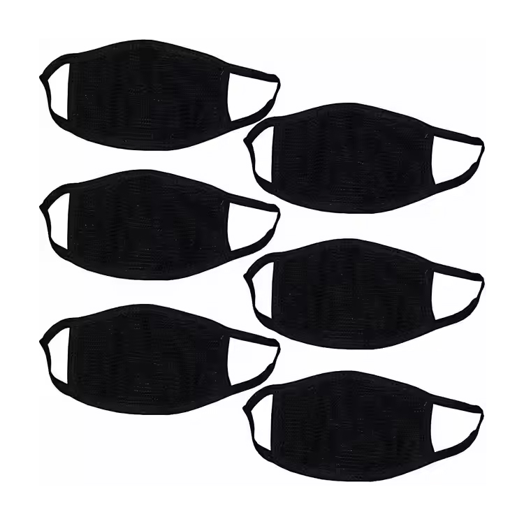 Unisex polvo negro boca de algodón de algodón cubierta bucal