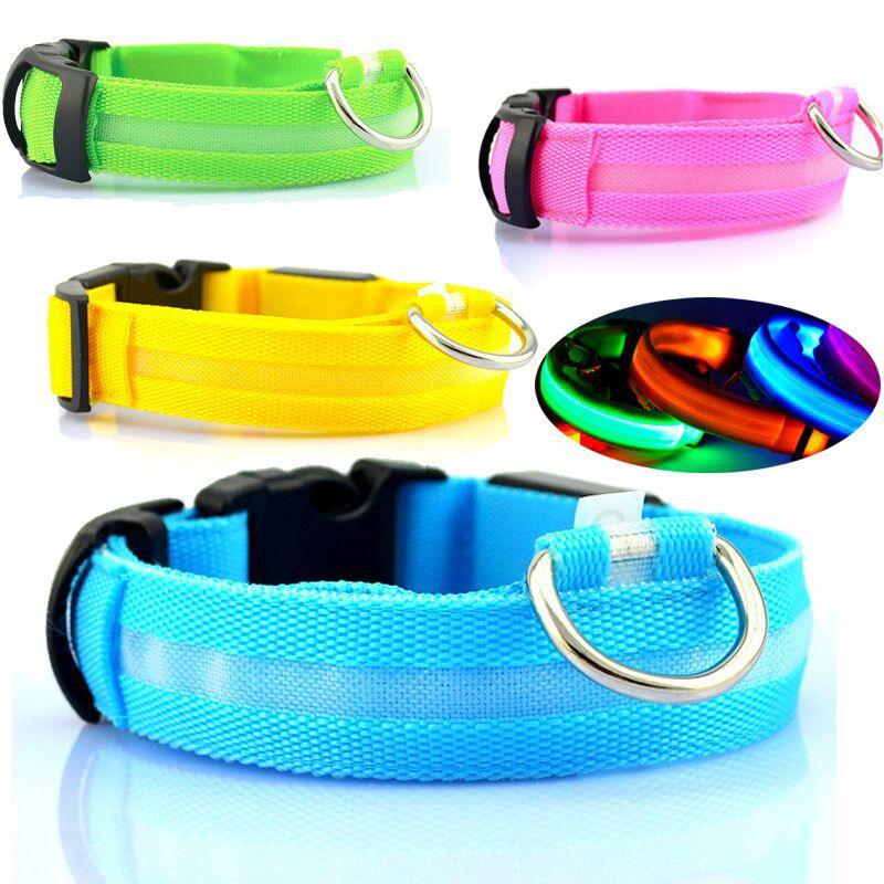 Collar de perro LED luminoso y luminoso recargable por USB