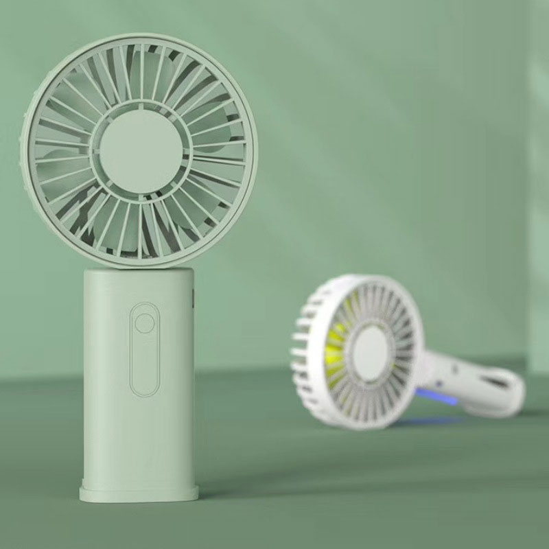 Mini ventilador vertical con soporte para teléfono y clip