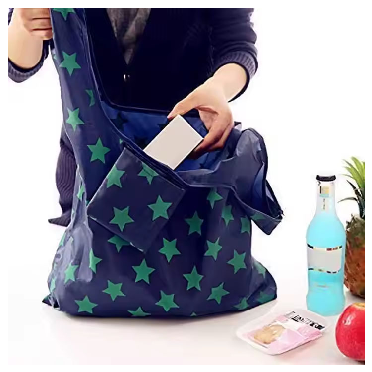 Bolsas de comestibles impermeables bolsas de compras plegables reutilizables