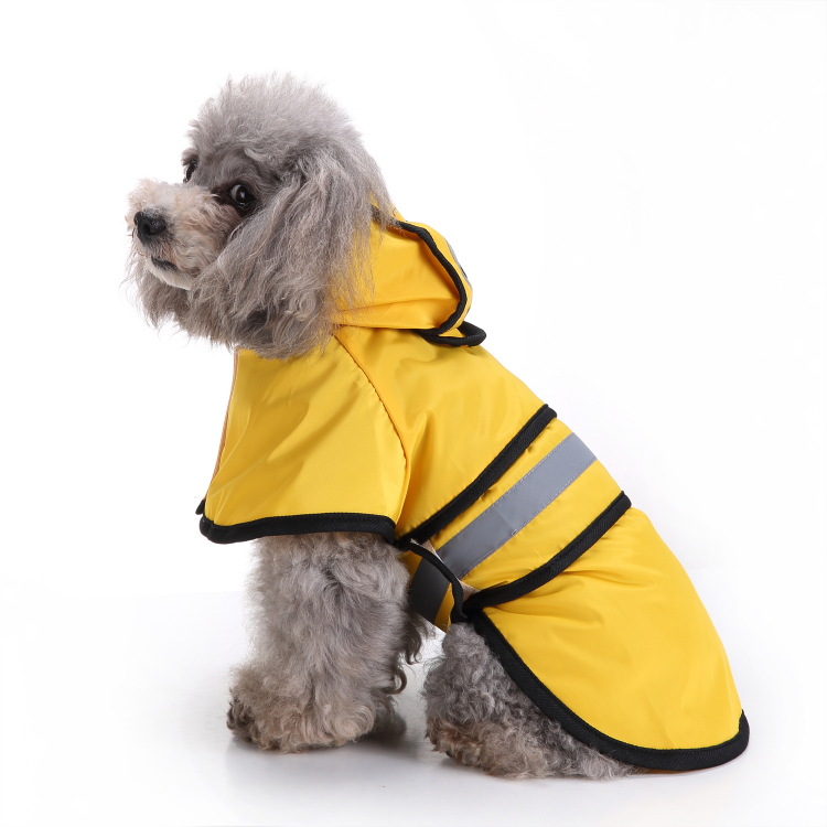 Impermeable reflectante con capucha para mascotas chaqueta de lluvia impermeable para perros